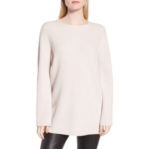 Nordstrom Signature Tie Back Cashmere Blend Sweater in Pale Pink Sz S Oversized